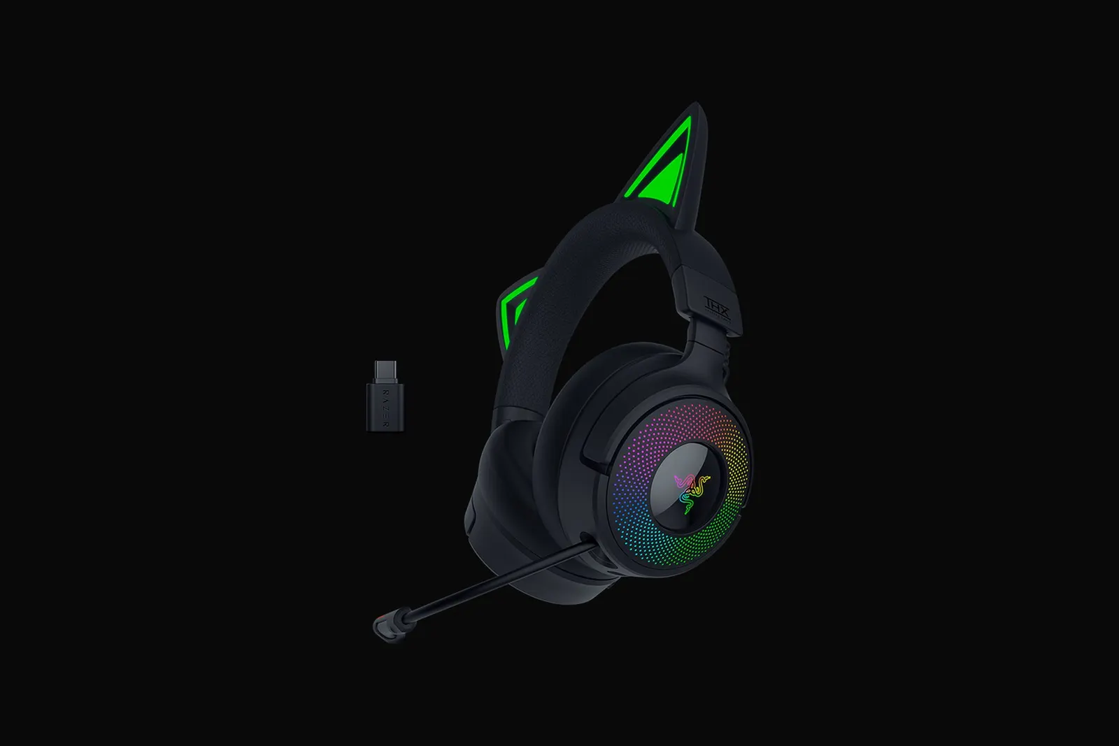 ყურსასმენი Razer Headset Kraken Kitty V3 Pro, USB/BT/WL, black