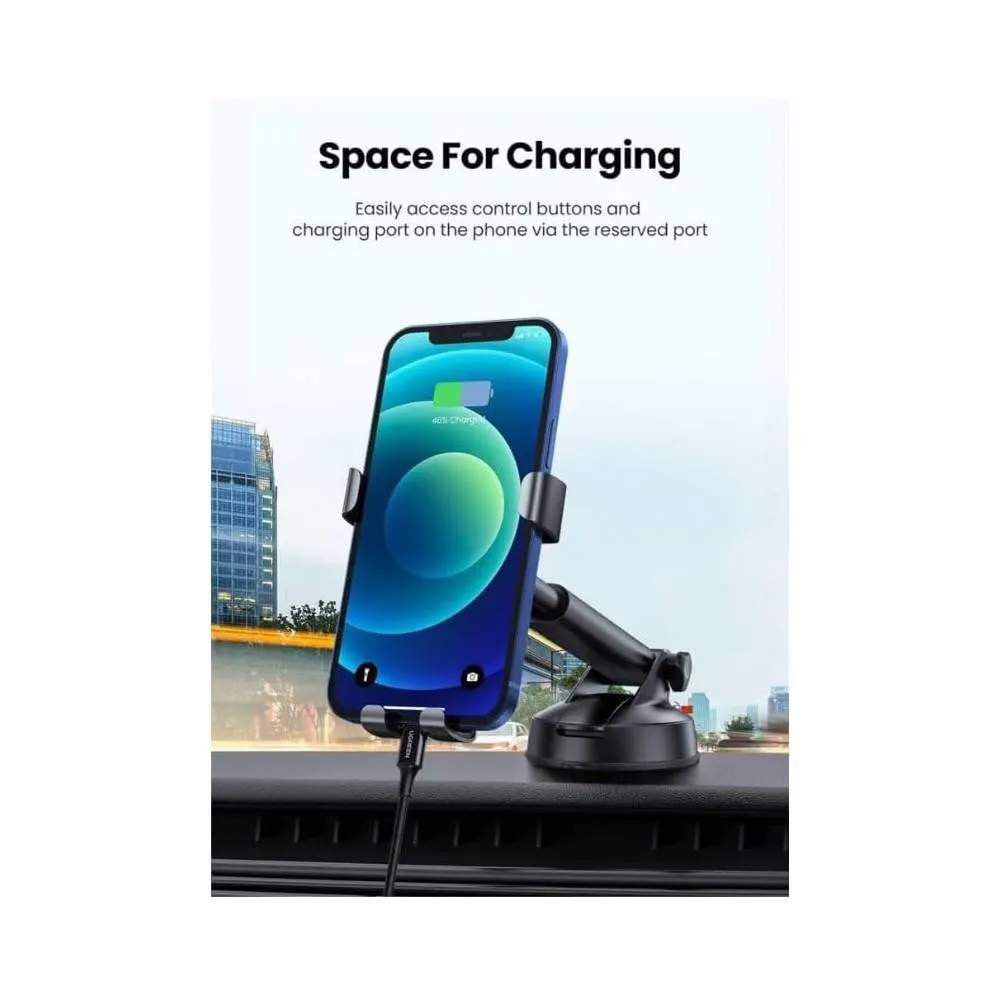 მობილურის დამჭერი UGREEN LP200 (60990B), Gravity Phone Holder With Suction Cup, Black