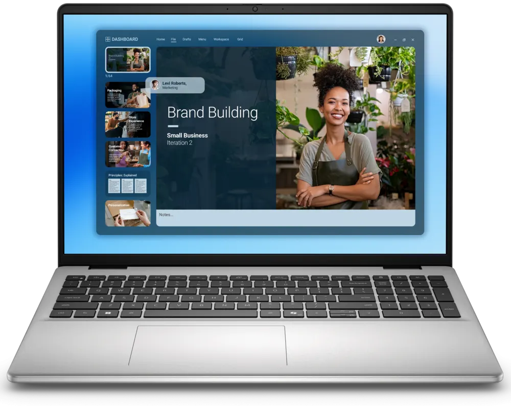 ნოუთბუქი DELL 16 DC16251 16" FHD+ Touch Core 7 150U 16GB 1TB Backlit Fingerprint Ubuntu, Platinum Silver Notebook DC16251