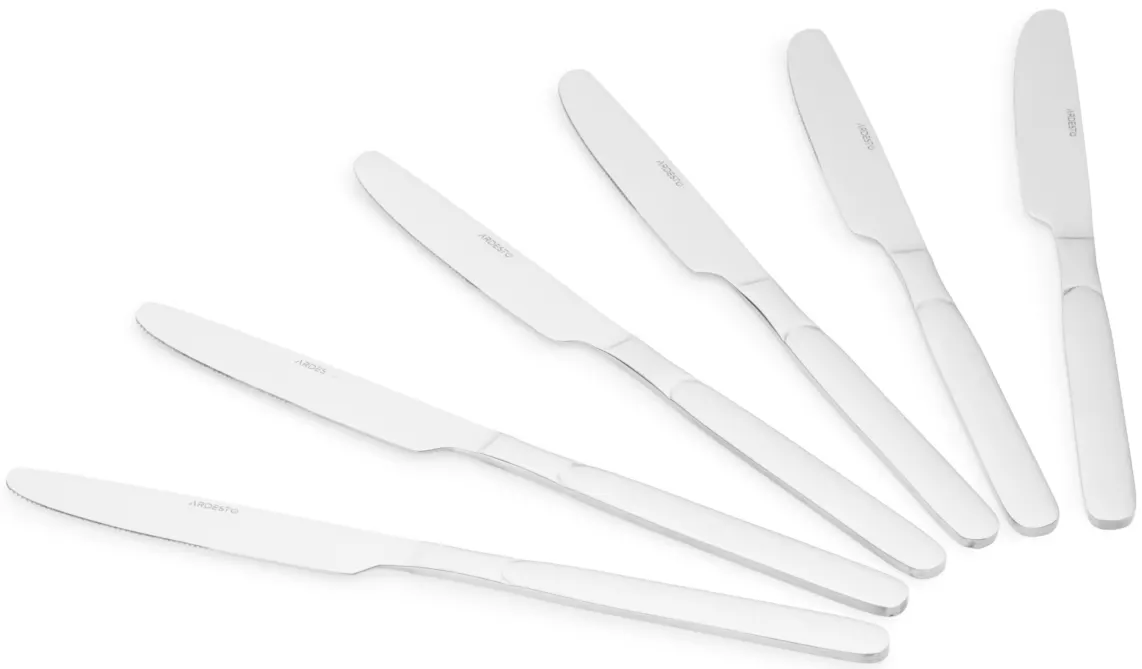 Ardesto Table knives set Gemini Salerno, 6 pcs, stainless steel