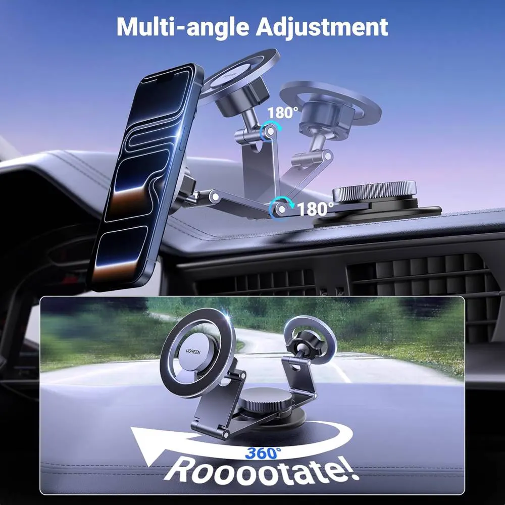 მობილურის დამჭერი UGREEN LP865 (45577), Dashboard Magnetic Car Phone Mount, Gray