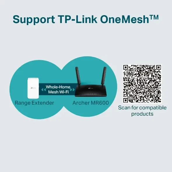 TP-Link, Archer MR600, 4G+ Cat6 AC1200 Wireless Dual Band Gigabit Router
