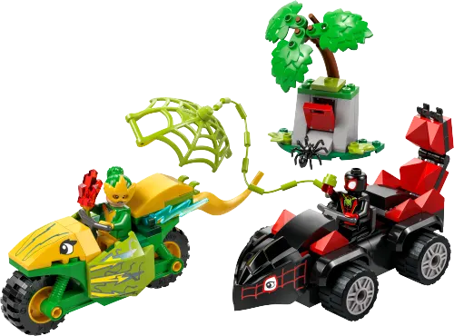 კონსტრუქტორი LEGO Spidey Spin and Electro Dinosaur Vehicle Chase 11198