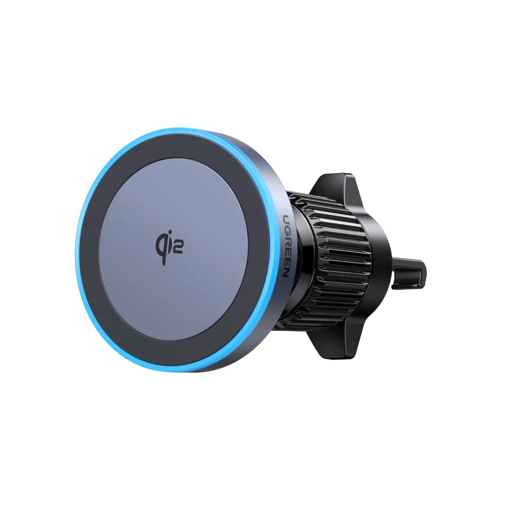 მანქანის უსადენო დამტენი UGREEN 35970 Qi2, 15W, Wireless Car Mount Charger, Black/Grey