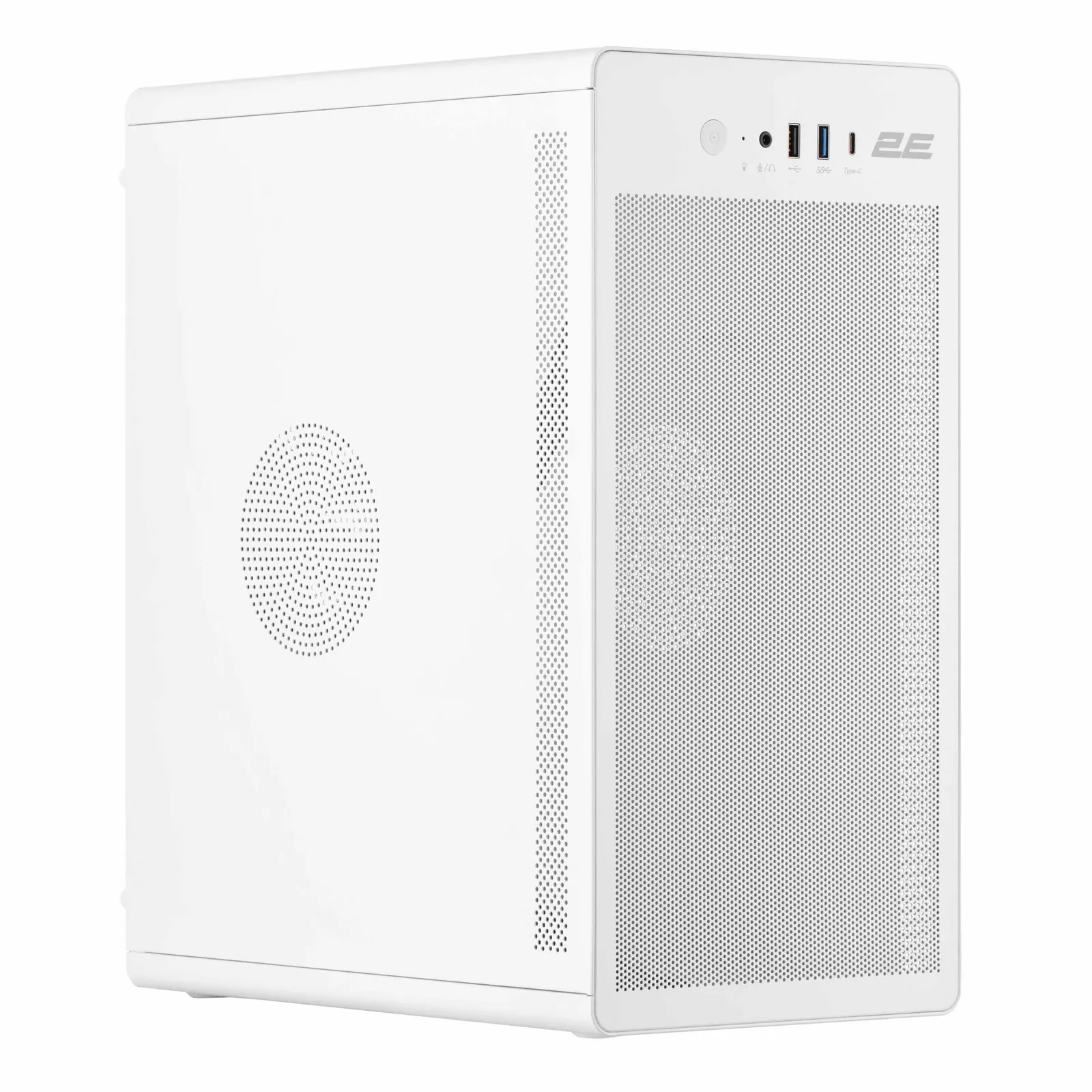 ქეისი PC case 2E Credo V285W without PSU, 1xUSB3.0, 1x USB 2.0, 1xUSB Type-C, 1x120mm, VGA 300mm, mATX, white
