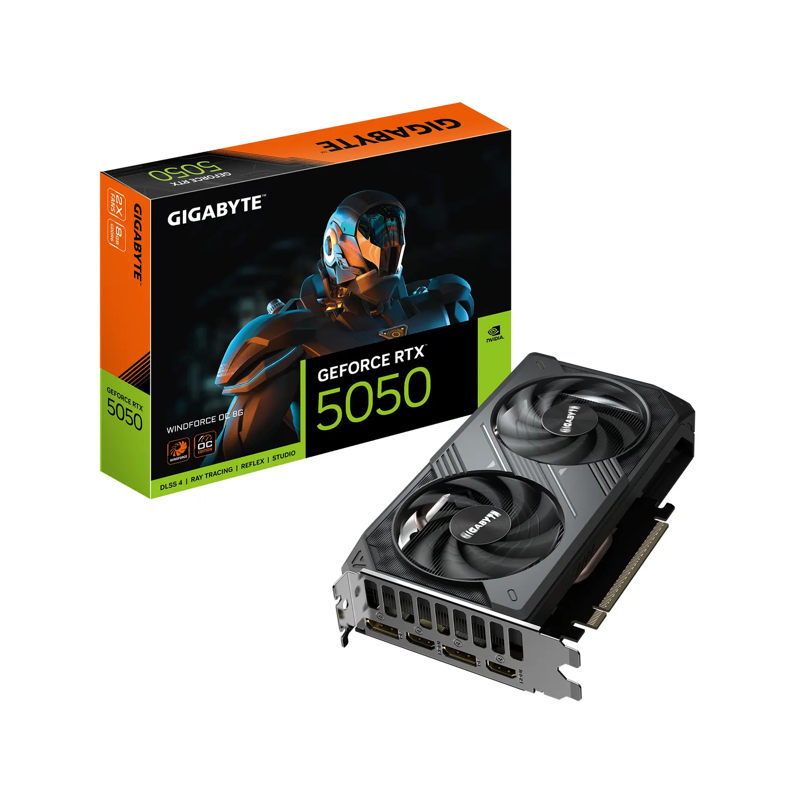 ვიდეობარათი GIGABYTE Graphic Adapter GeForce RTX 5050 8GB GDDR6 WINDFORCE 2 OC