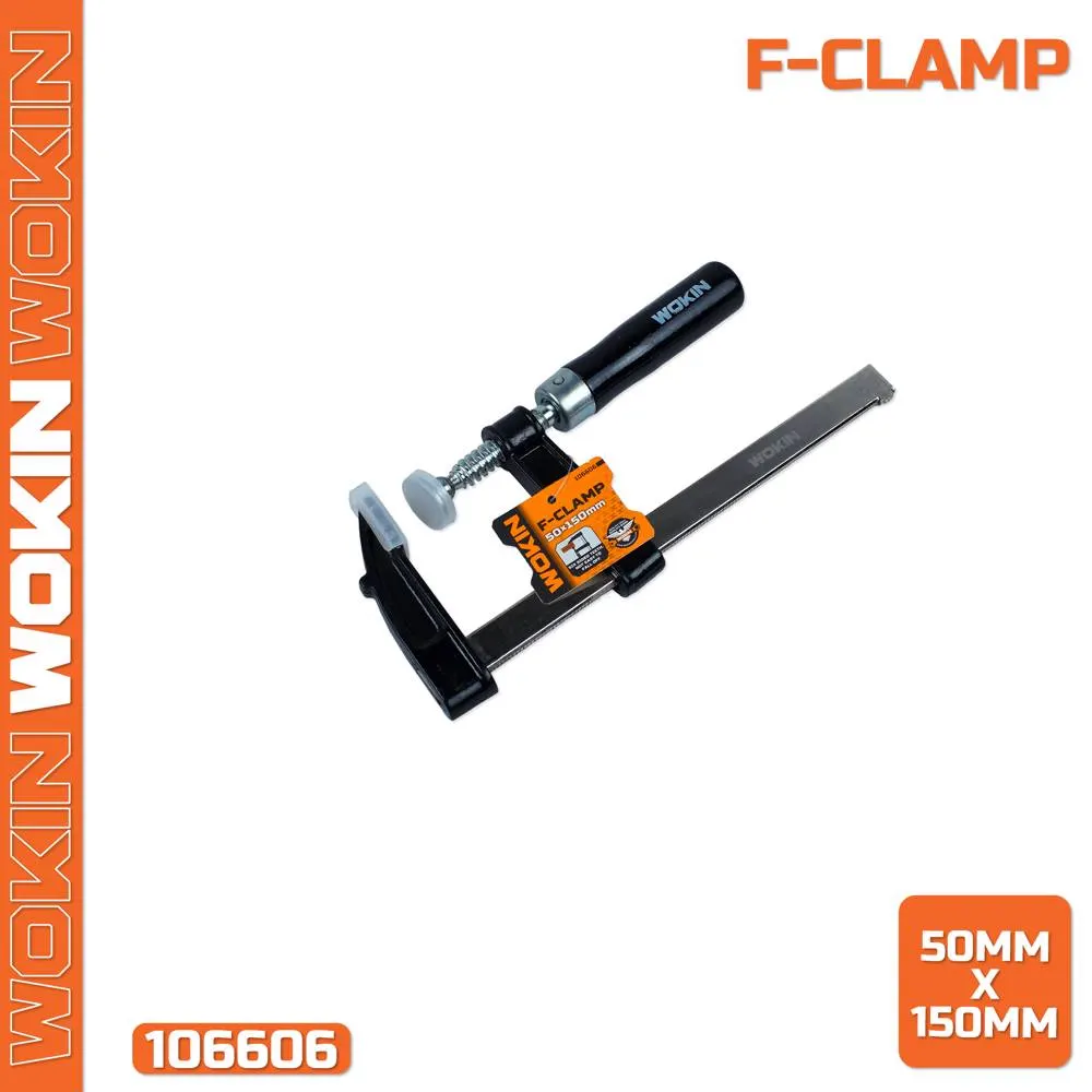Wokin 106606, 50x150MM, F-Clamp, Black/Silver