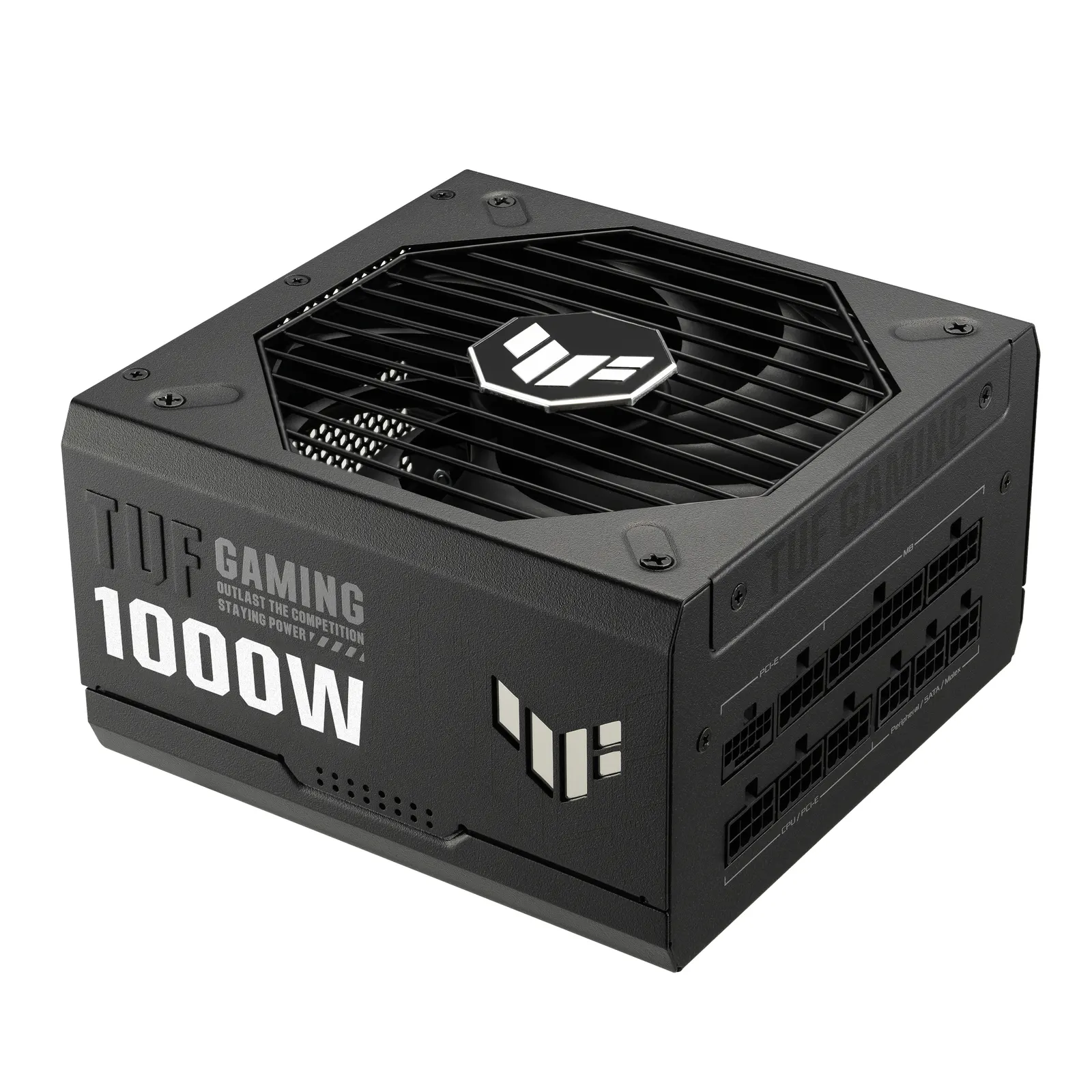 კვების ბლოკი ASUS TUF GAMING (1000W), >90%, 80+ Gold, 135mm, 1xMB 24pin(20+4), 2xCPU 8pin(4+4), 4xMolex, 5xSATA, 4xPCIe 8pin(6+2), TUF-GAMING-1000