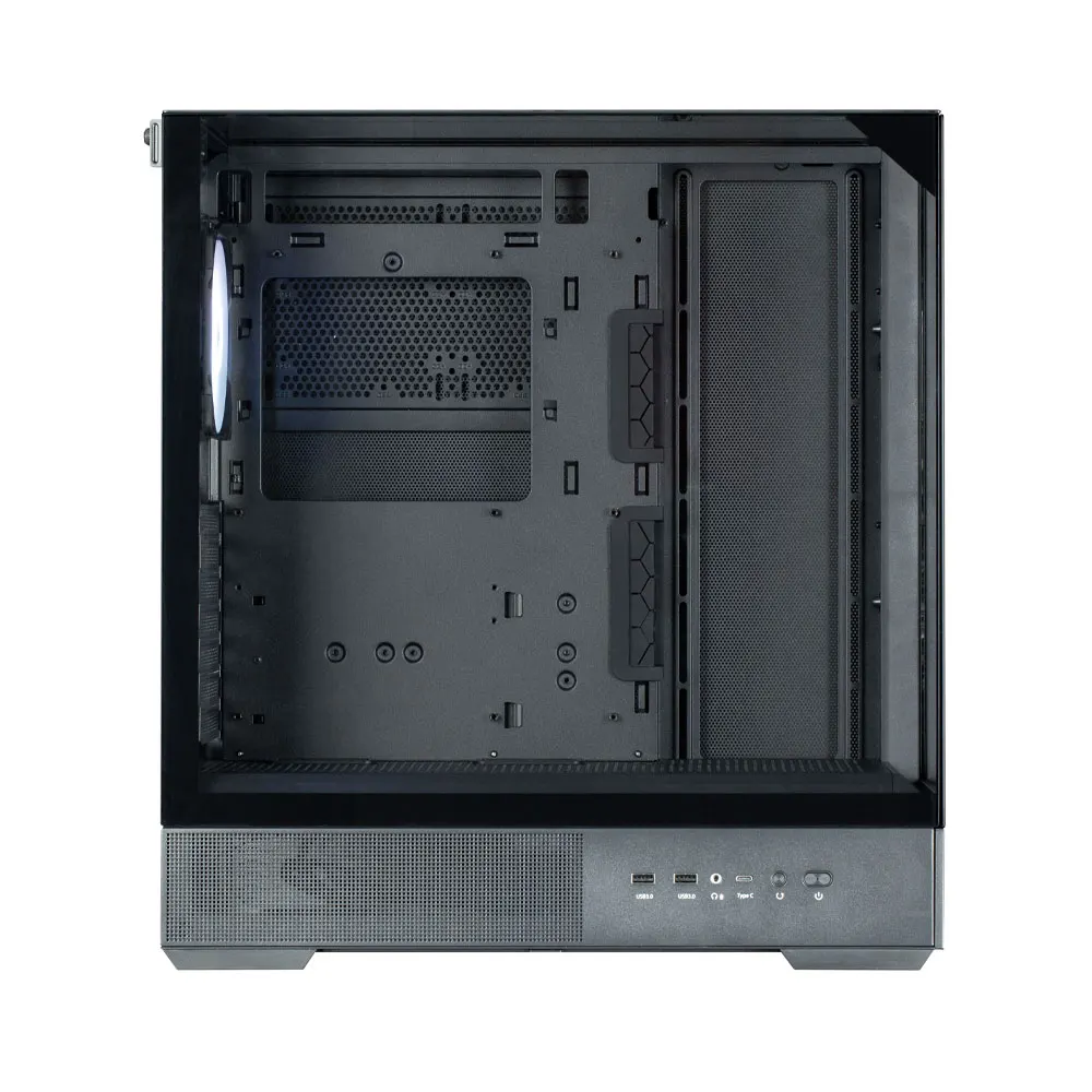 ქეისი Zalman PC case P40 Prism without PSU, 2xUSB3.0, 1xUSBType-C, 1x120mm ARGB, VGA 420mm, LCS ready, TG 3x Panels, ATX, black