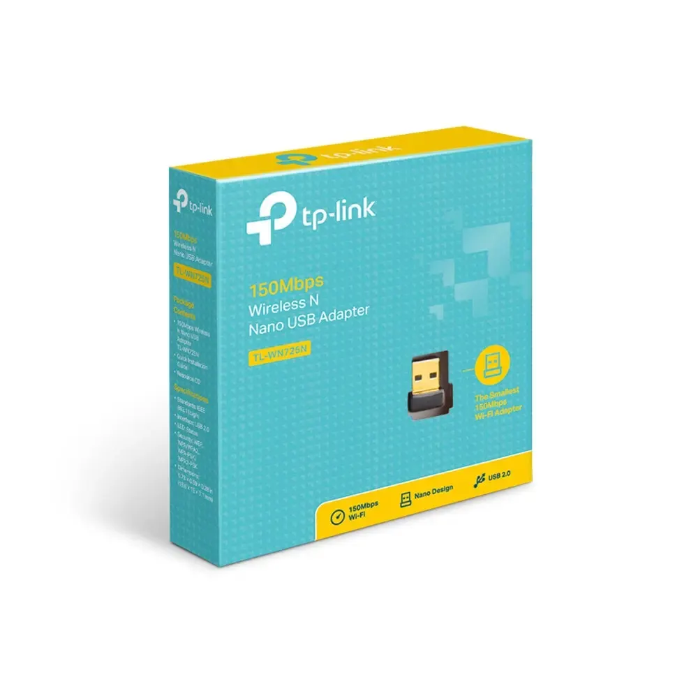 Wi-Fi ადაპტერი TP-Link, TL-WN725N, 150Mbps wireless N Nano USB adapter