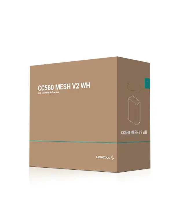 ქეისი Deepcool, CC560 MESH V2 WH, CASE, ARGB, White.