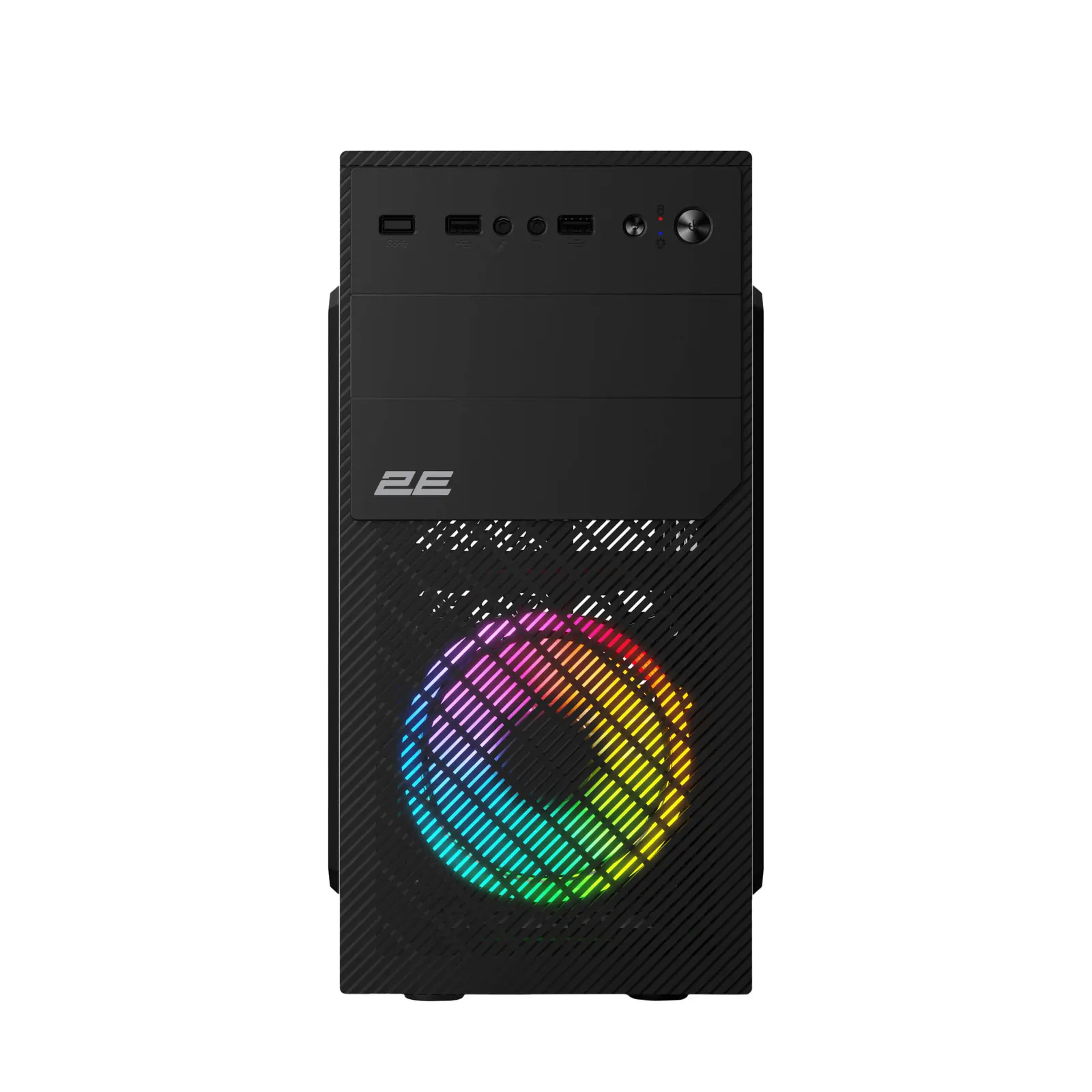 ქეისი 2E Computer case BASIS (RD850) MiniT, Micro ATX,Mini ITX,2xUSB2.0,1xUSB3.0,1x120mm ARGB,acrylic,(side panel), without PSU, black