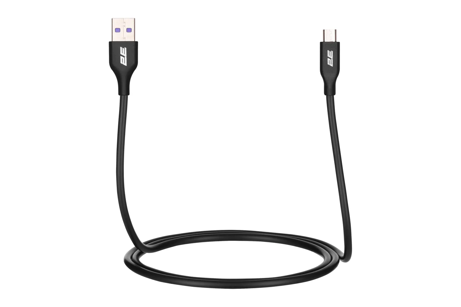 2E Cable USB-A - microUSB Glow 1m Black