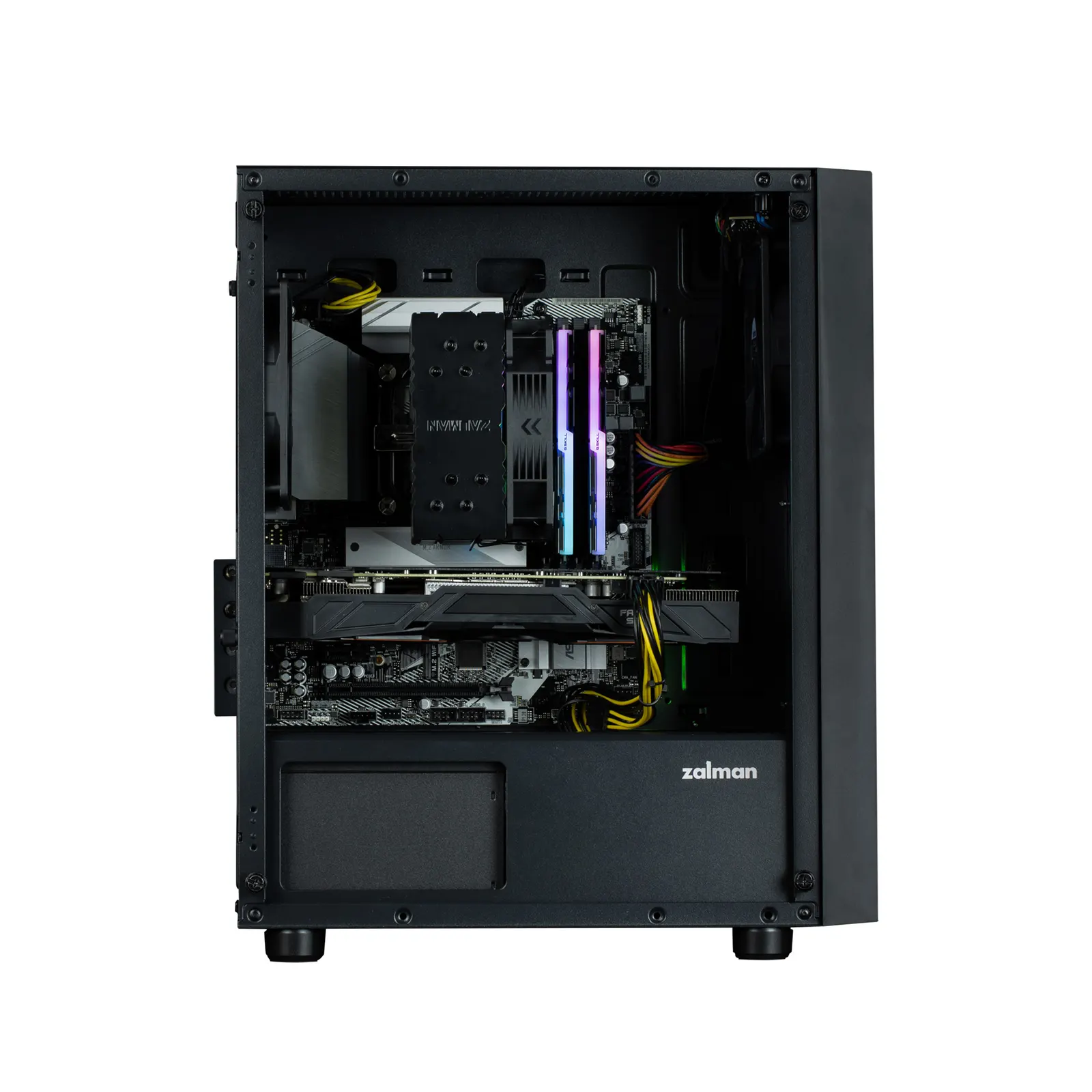 ქეისი Zalman Computer case T3 Plus, without PSU, 1xUSB3.0, 2xUSB2.0, 2x120mm, Perforated Side, ATX, Black