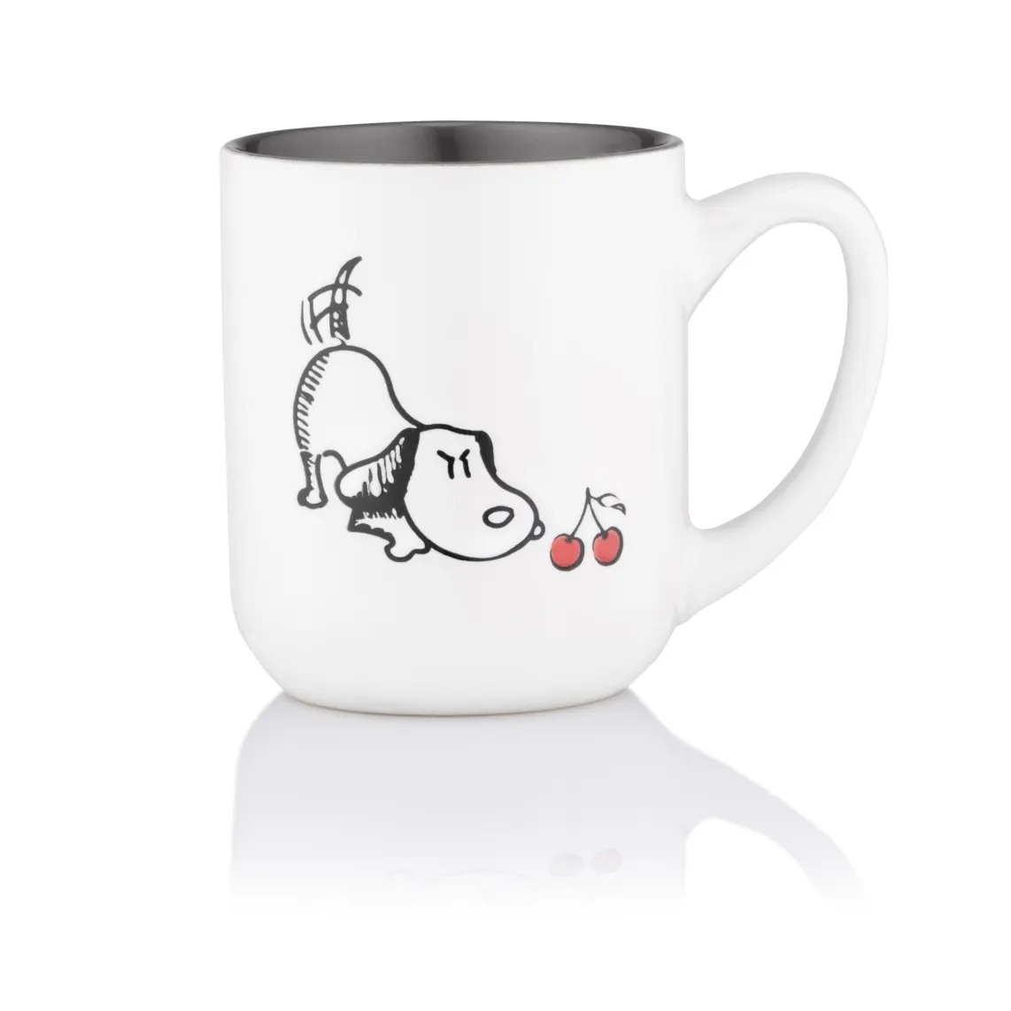 კათხა Mug ARDESTO Dog, 380ml, ceramic, white-gray