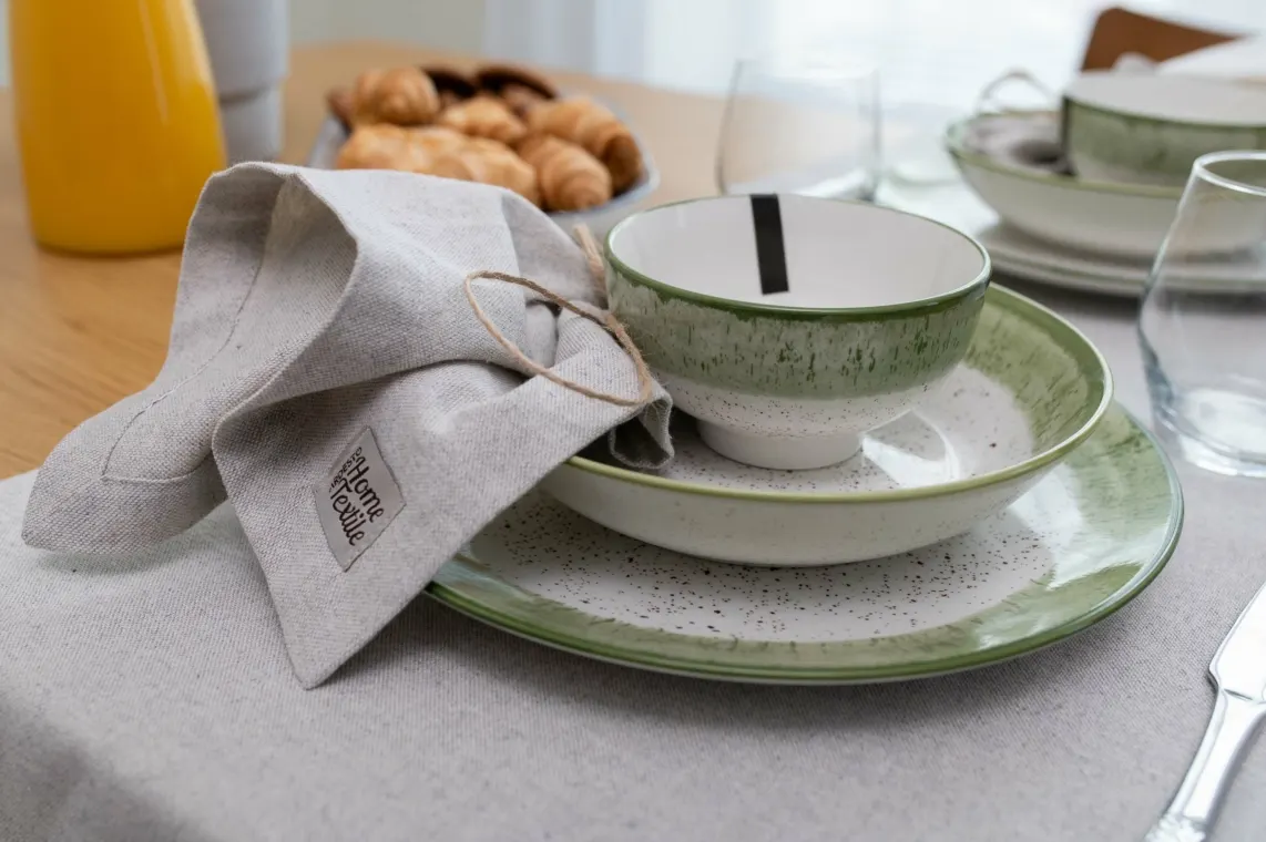 ჯამი Ardesto Bowl Siena, 11.5cm, porcelain, white-green
