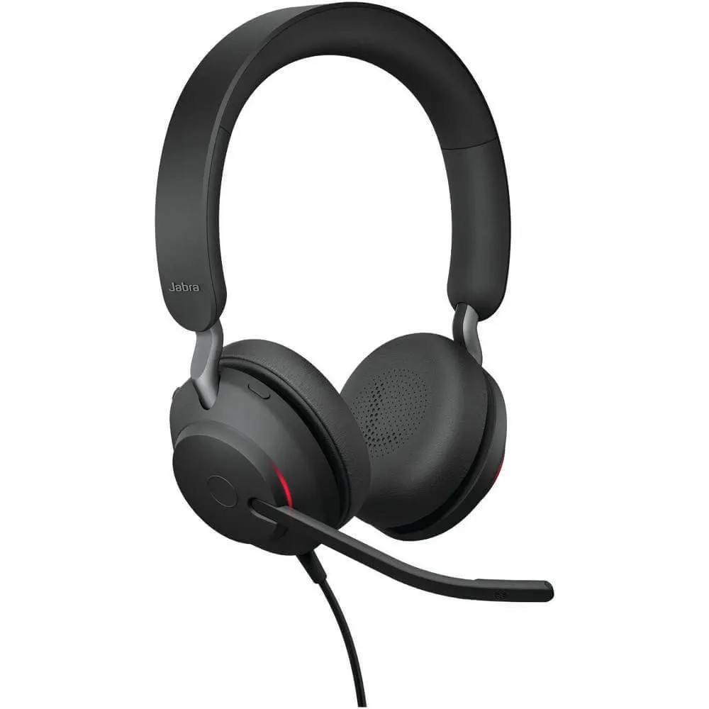 ყურსასმენი Jabra 24189-999-799 Evolve2 40 SE MS Stereo, Headset, Wired, Type-C/A, Black