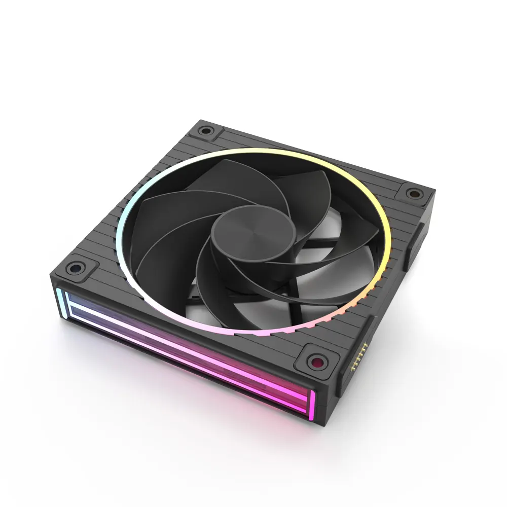 ქეისის ვენტილატორი Zalman Case Fan ZM-DF120R ARGB, 120mm, 800-2300rpm, 4pin, PWM, 3pin+5VARGB, 34,5dBa, POGO pin, Magnetic, Reversed, black