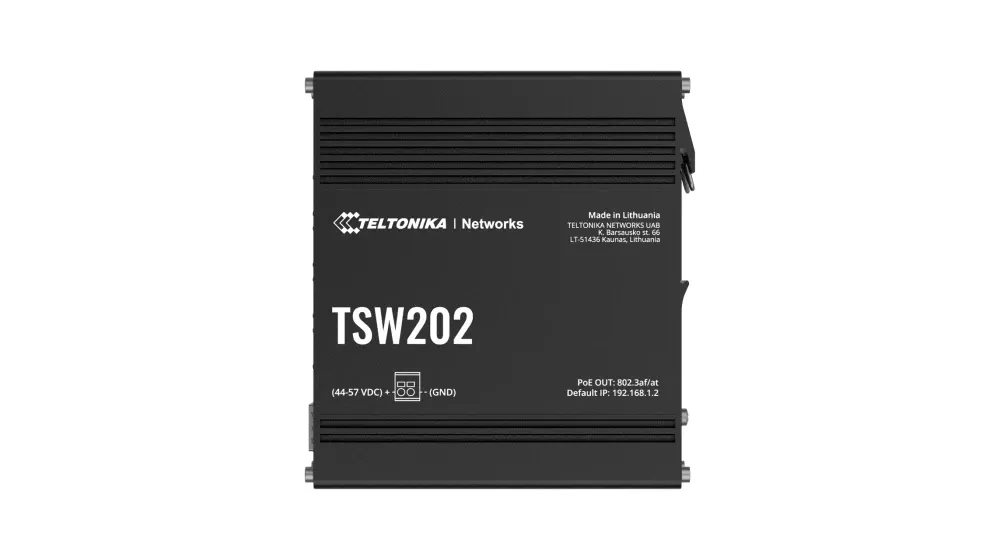PoE+ L2 managed Switch 8 10/100/1000, 2 SFP ports, Teltonika TSW202
