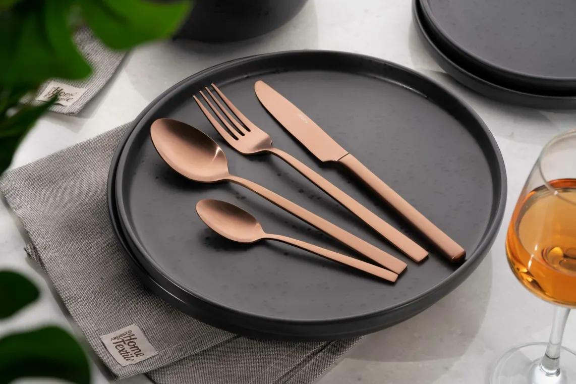 Ardesto Cutlery set Black Mars Favola, 4pcs, stainless steel, copper