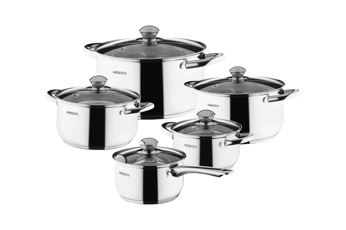 Ardesto Cookware set Gemini Gourmet Varese, 10 pcs., stainless steel