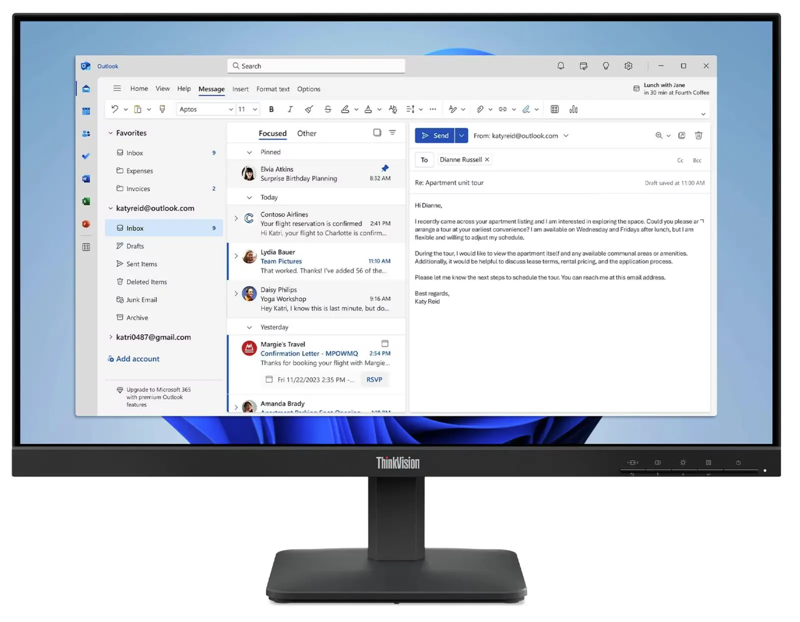 მონიტორი LENOVO ThinkVision S24-4e Monitor 23.8"