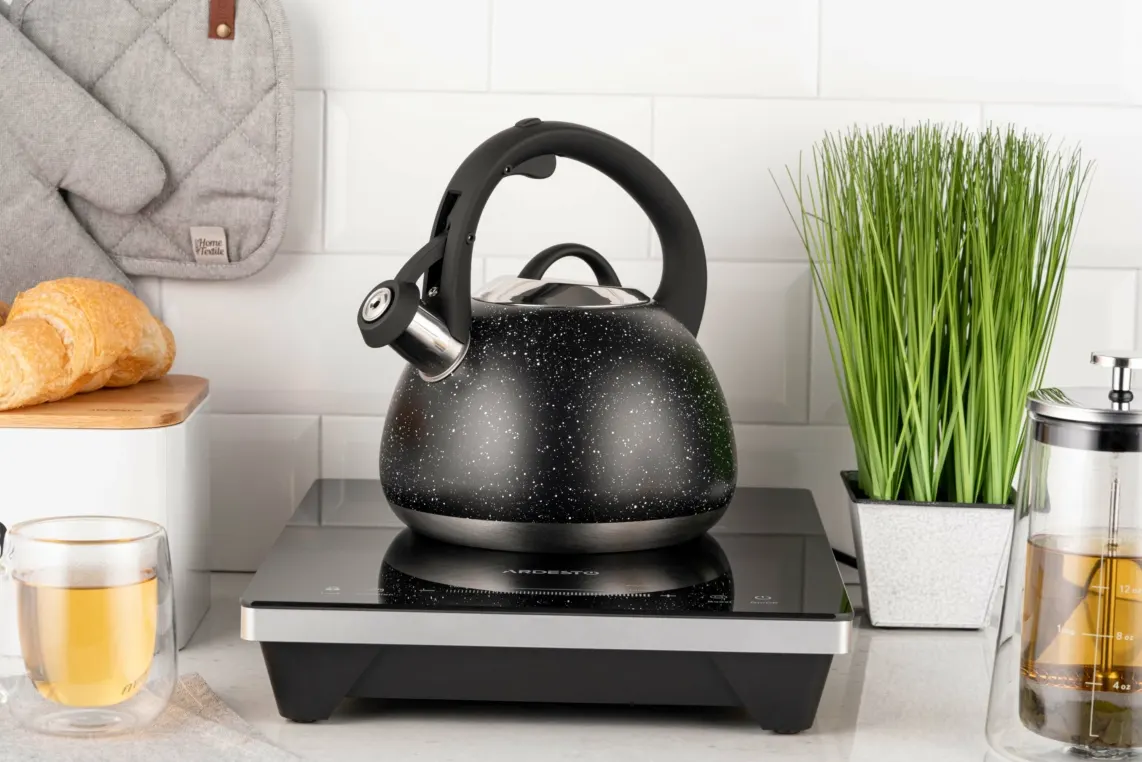ჩაიდანი Ardesto Kettle Gemini, 2.5l, stainless steel, black