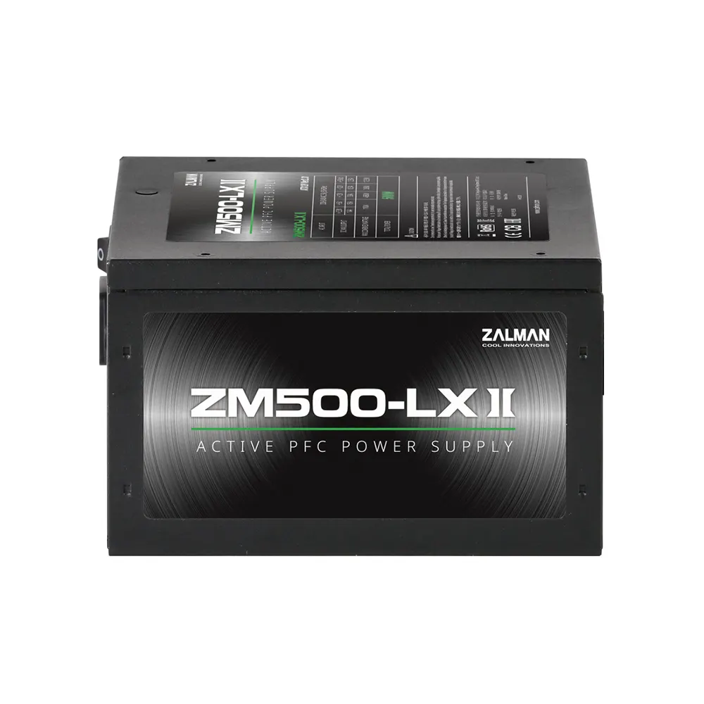 Zalman PSU LXII (500W), 83%, 120mm, 1xMB 24pin(20+4), 1xCPU 8pin(4+4), 3xMolex, 6xSATA, 2xPCIe 8pin(6+2)
