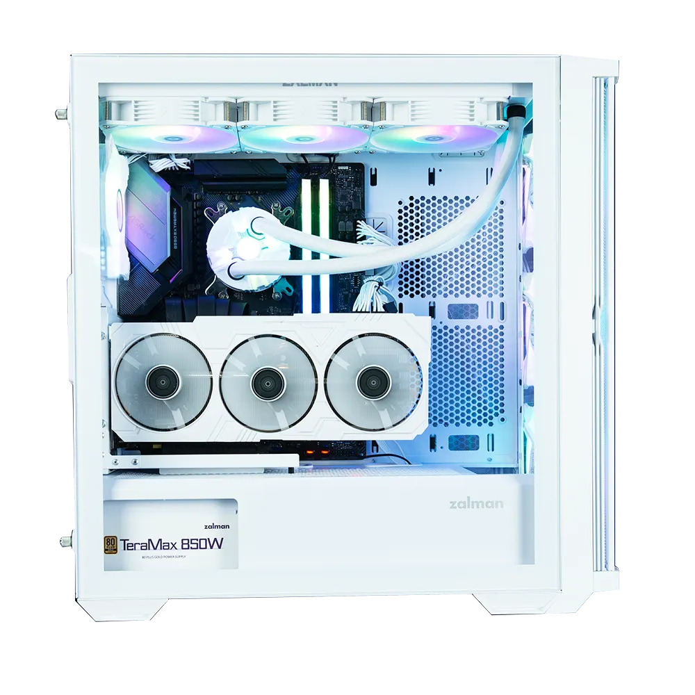 ქეისი Zalman PC case Z10 Duo without PSU, 2xUSB3.0, 1xUSB Type-C, 3x140mm ARGB, 1x120mm ARGB, VGA 395mm, LCS ready, TG Side Panel, EATX, white