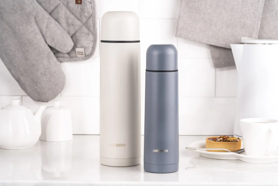 თერმოსი Ardesto Vacuum flask Bright City, 1000ml, stainless steel, beige