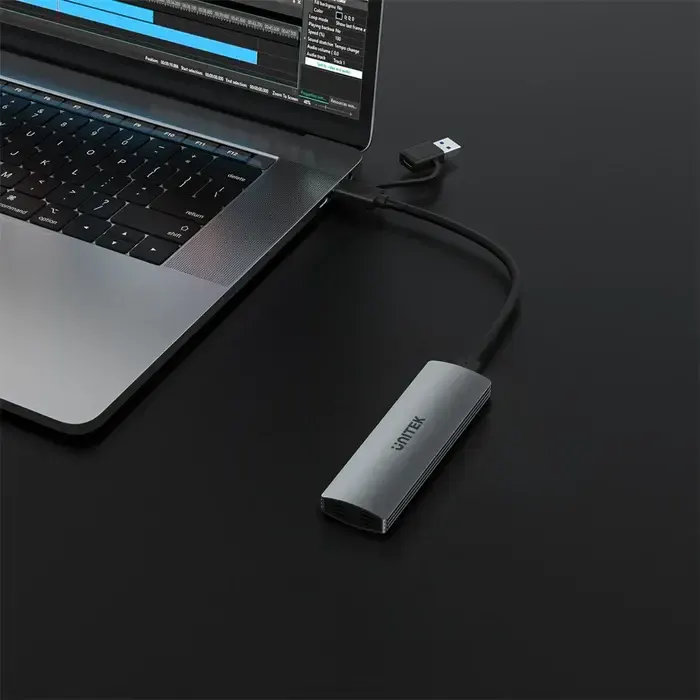 S1230A, UNITEK, USB-C 10Gbps to NVMe & SATA M.2 Enclosure.