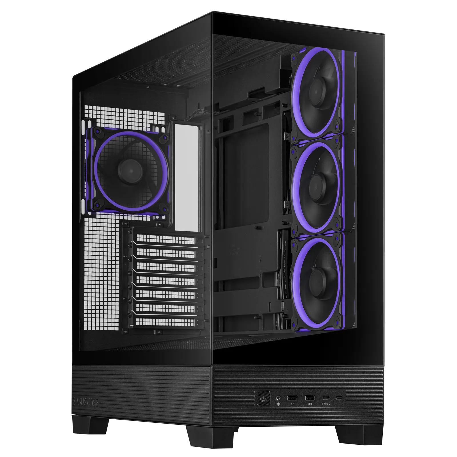ქეისი ASUS A31 PLUS TG ARGB – Mid Tower | ATX/mATX/Mini-ITX | TG | 4×120mm ARGB Fans | GPU 380mm | CPU Cooler 165mm | 360mm Radiator | Black