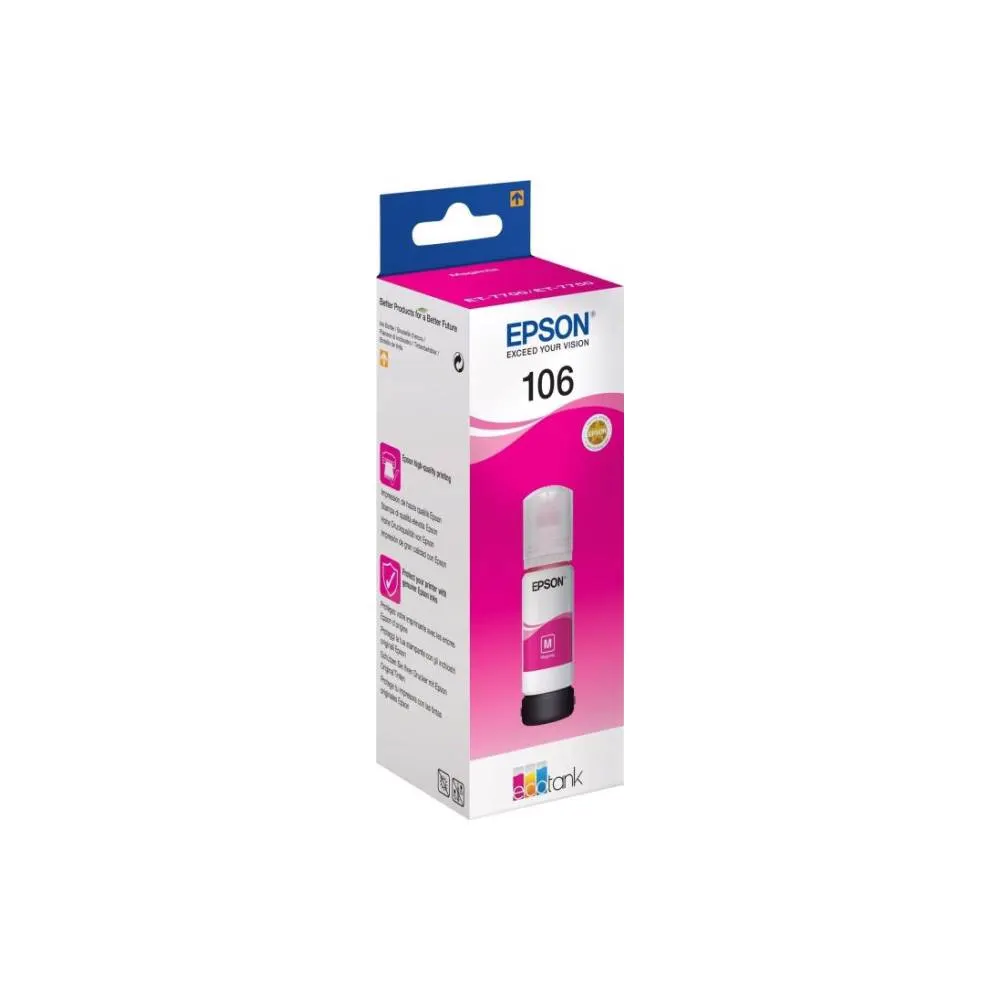 კარტრიჯი EPSON ORIGINAL (C13T00R340) I/C (m) 106 ECOTANK MAGENTA INK BOTTLE L7180
