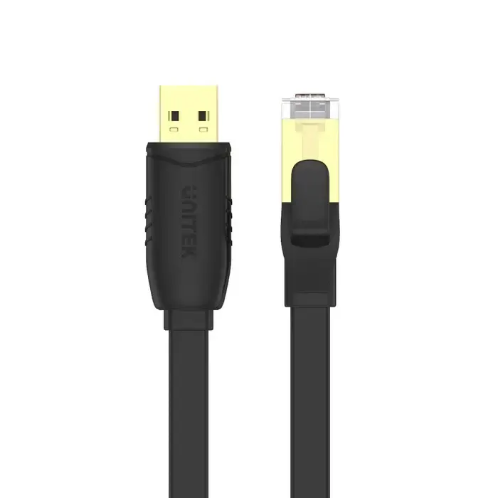 Y-SP02001B, UNITEK, Cable, USB 2.0 to RJ45 Console Rollover Flat Cable .