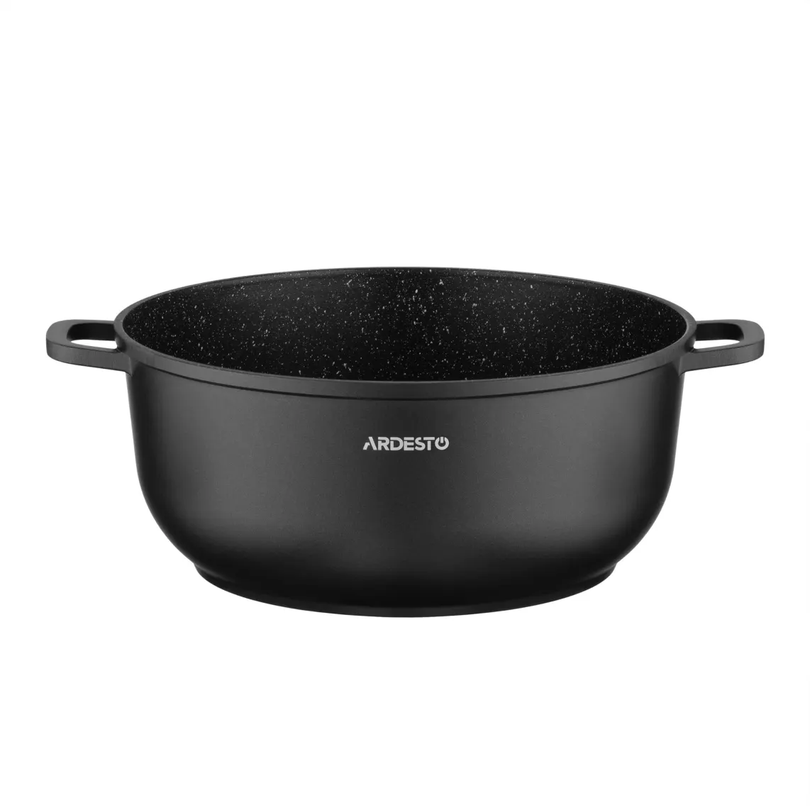 Casserole with glass lid ARDESTO Gemini, 6.5l, aluminum, black