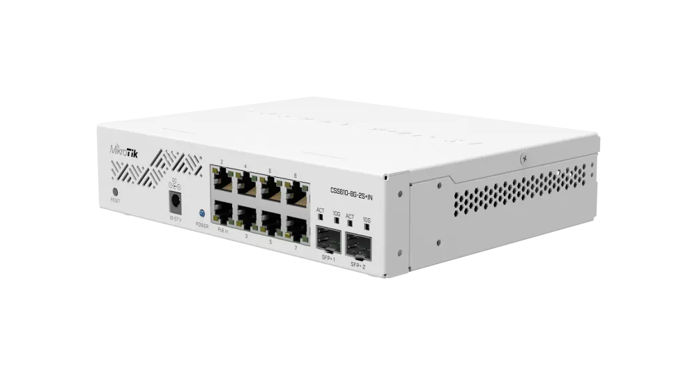 მართვადი სვიჩი - CSS610, 8G, 2S+, MikroTik CSS610-8G-2S+IN