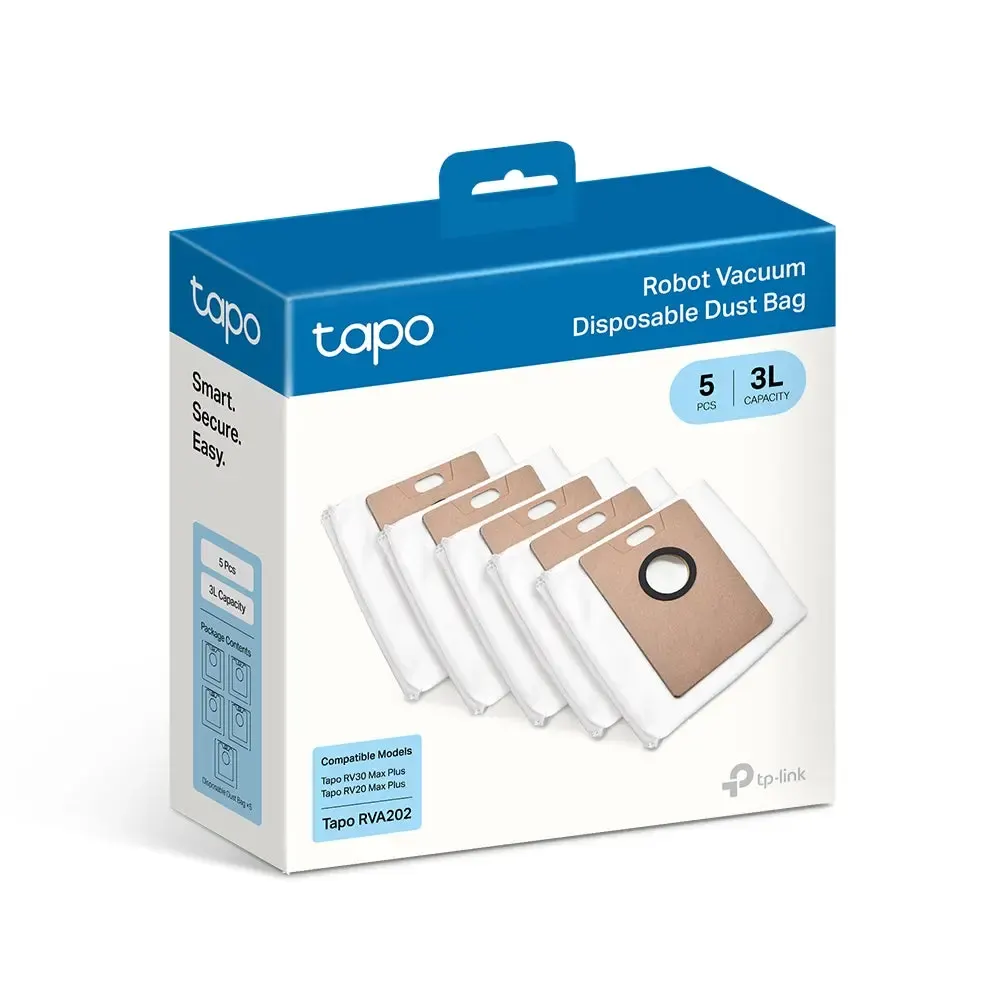 რობოტი მტვერსასრუტი TP-Link, Tapo RVA202, Robot Vacuum Disposable Dust Bag 3L (5 Pcs)