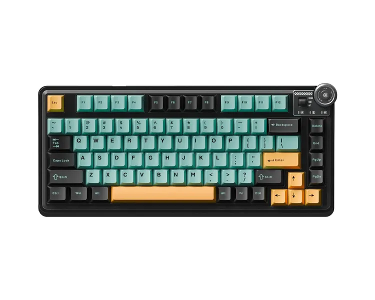 AULA AU75 Gasket Wireless Mechanical Keyboard Dark /Green/Orange (Bloomfield Switch)