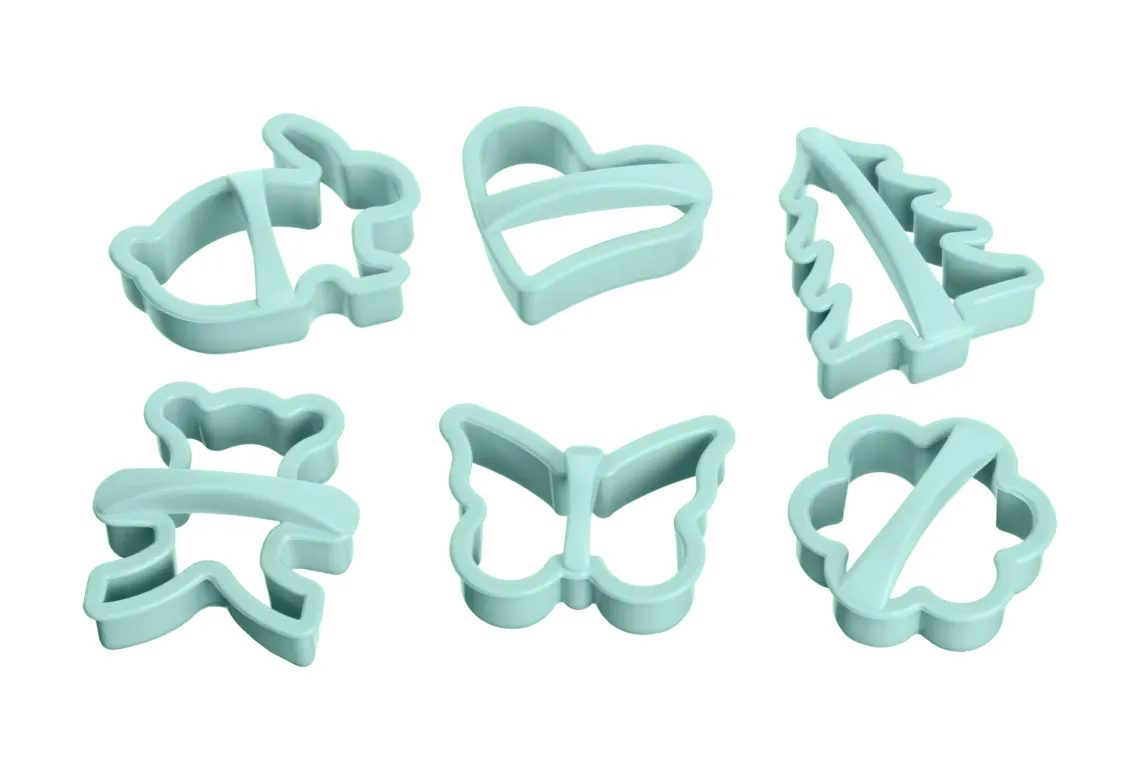 საკონდიტრო აქსესუარი ARDESTO Elegance Biscuit Moulds 6 pcs, tiffany blue