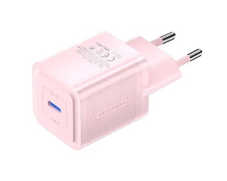 დამტენი Vention FEPP0-EU 1-Port USB-C GaN Charger 20W EU-Plug Pink