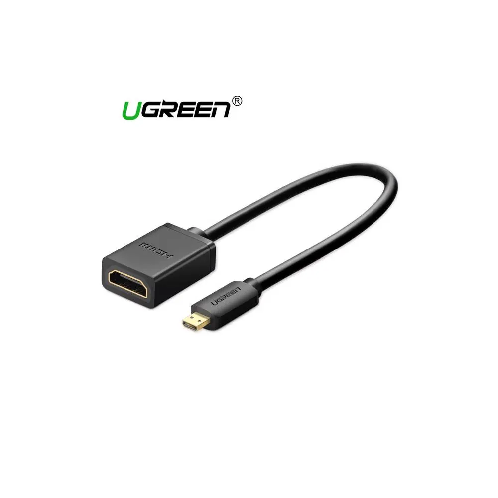 HDMI ადაპტერი UGREEN (20134) Micro HDMI To HDMI adapter cable, 0.2m, Black