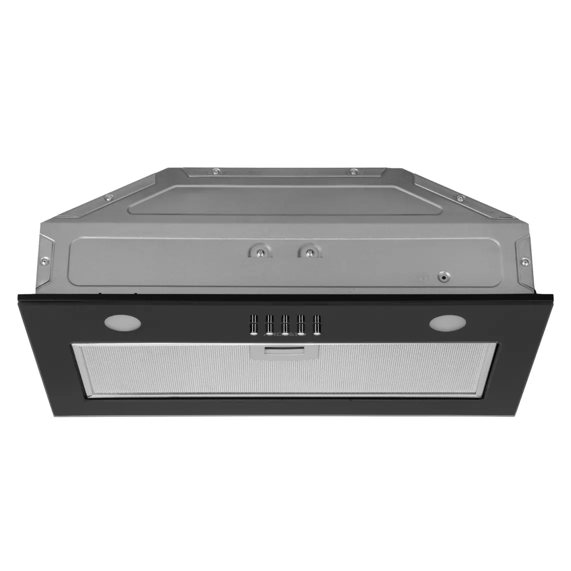 გამწოვი Ardesto Hood integrated, 52cm, 700m3h, glass, 2x1W LED, button, black