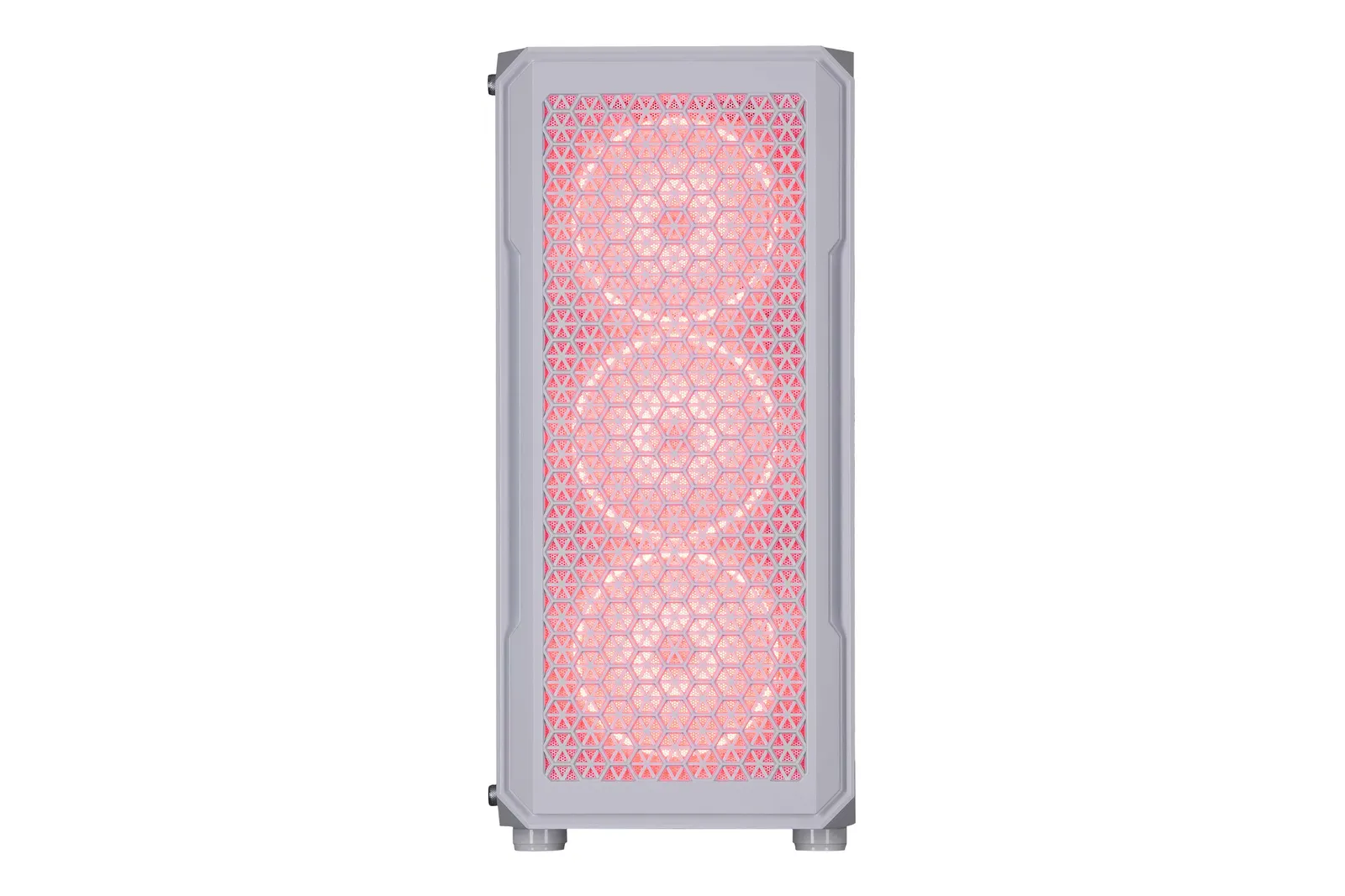 ქეისი 2E Gaming Computer case Hexagon G338W, without PSU, 2xUSB 3.0, 1xUSB Type-C, 1x120mm, 3x120mm ARGB, TG Side Panel, ATX, White