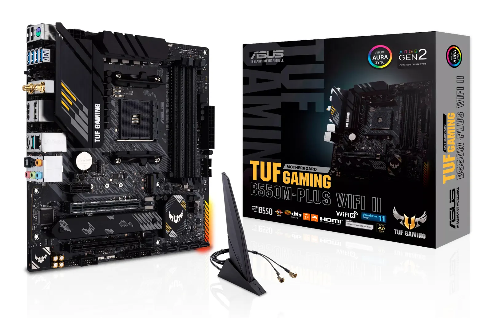 დედაპლატა ASUS Motherboard TUF GAMING B550M-PLUS WIFI II sAM4 B550 4xDDR4 M.2 HDMI DP Wi-Fi BT mATX