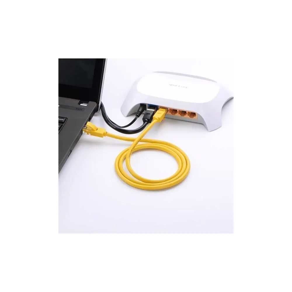ქსელის კაბელი UGREEN NW103 (11232) Cat5e Patch Cord UTP Lan Cable, 3m, Yellow