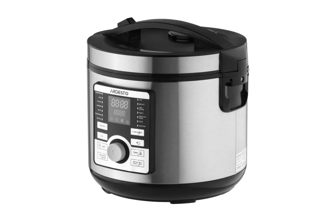 მულტისახარში Ardesto multicooker, 860W, bowl-5l, electronic control, recipes book, iron/plastic, silver