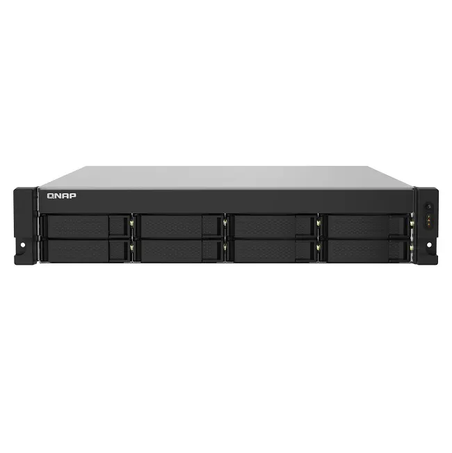 8-Bay AL324 quad-core 1.7 GHz rackmount NAS with 250W redundant PSU, 4GB DDR4 UDIMM RAM (max 16GB), SATA 6Gb/s, 2x 10GbE SFP+, 2x 2.5GbE, 1x PCIe Gen2