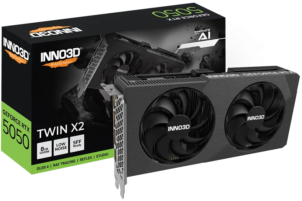 ვიდეობარათი INNO3D GeForce RTX™ 5050 TWIN X2 8GB GDDR6