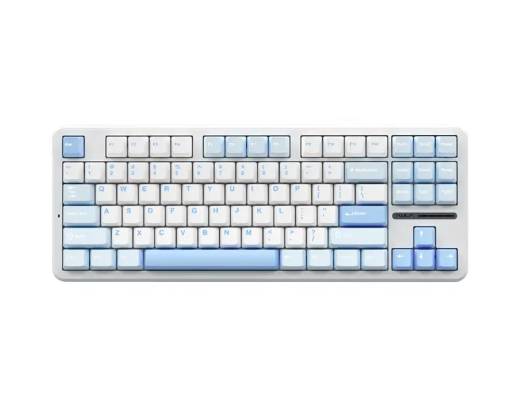 კლავიატურა AULA F87 RGB Mechanical Gaming Keyboard Sea Salt Blue Light Blue/White/Dark Blue (Gray Wood Switch)