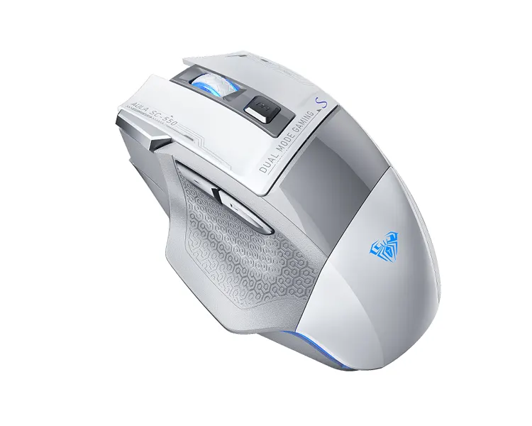 მაუსი AULA SC550 E-sports Gaming Wireless Dual Mode Mouse Grey/White
